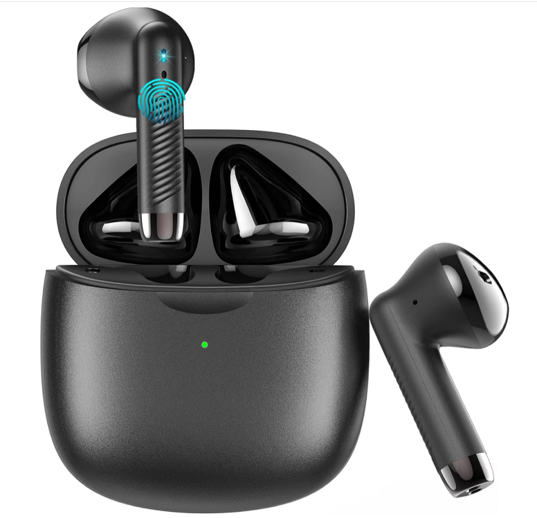 Wireless Earbuds, Bluetooth 5.4 Earbuds Stereo Bass, Bluetooth Headphones in Ear Noise Cancelling Mic, Earphones IP7 Waterproof Sports, 32H Playtime USB C Mini Charging Case Ear Buds for Android iOS