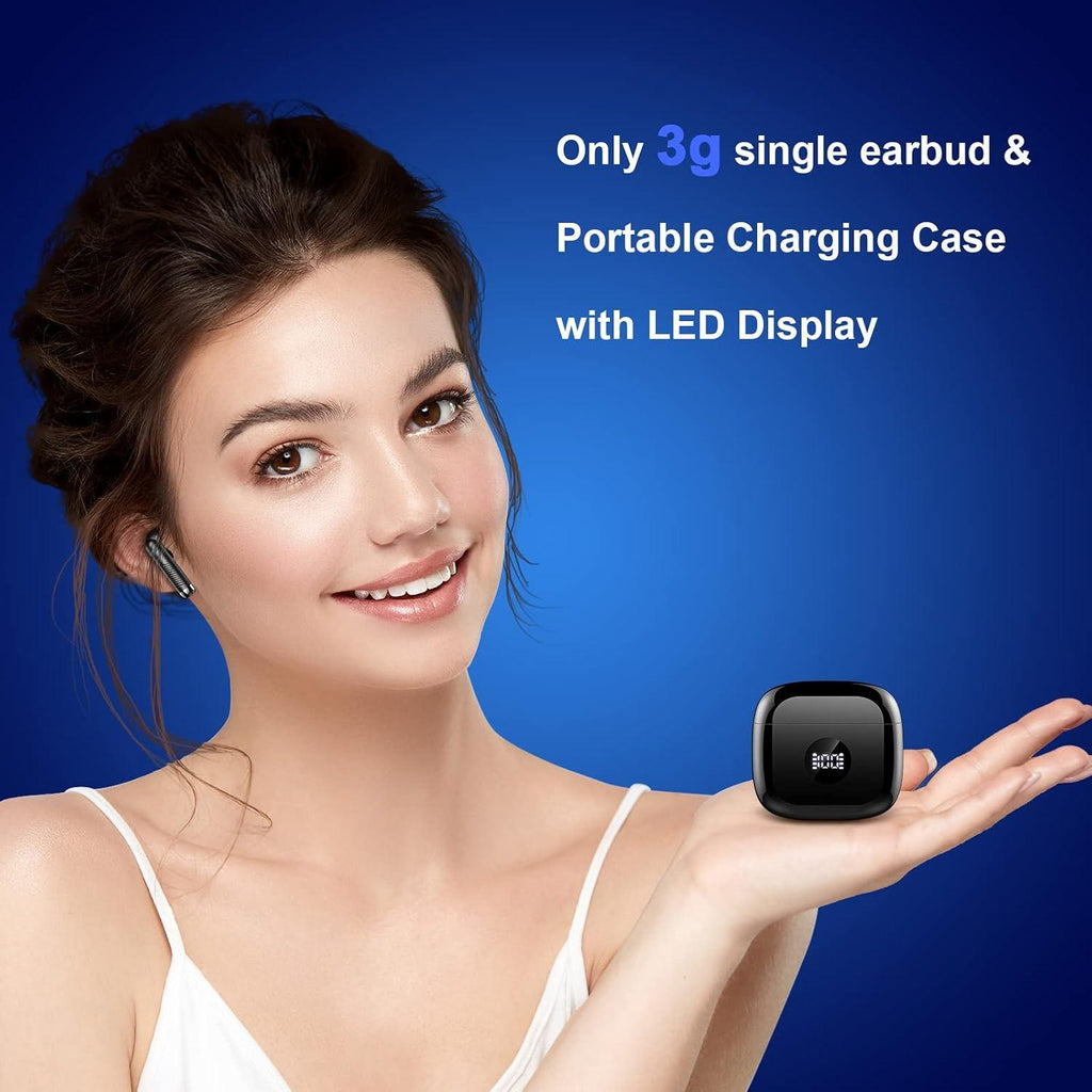 Wireless Earbuds, Bluetooth 5.4 Ear Buds LED Power Display Headphones Bass Stereo, Bluetooth Earbuds in-Ear Noise Cancelling Mic, 40H Playback Mini Case IP7 Waterproof Sports Earphones for Android iOS
