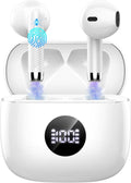 Wireless Bluetooth 5.4 Earbuds, LED Power Display Headphones, 6D Stereo HiFi Stereo Earbuds, In-Ear Noise Cancelling Mic, 40H Playback Mini Case, IP7 Waterproof Sports Earphones, Android iOS
